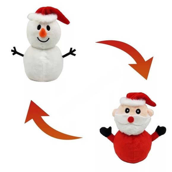 Reversible Santa Clause Snowman Plush - Picture 2 of 4